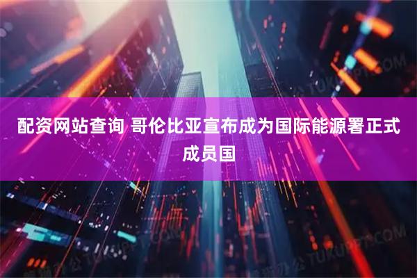 配资网站查询 哥伦比亚宣布成为国际能源署正式成员国