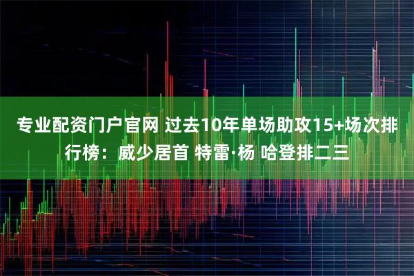 专业配资门户官网 过去10年单场助攻15+场次排行榜：威少居首 特雷·杨 哈登排二三